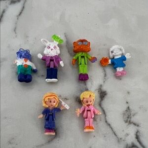 Vintage Polly Pocket Animal Wonderland (1994) Lot of six figurines